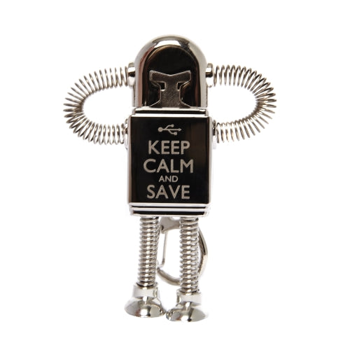 8GB Engraved Robot USB Flash Drive - Keep Calm and Save