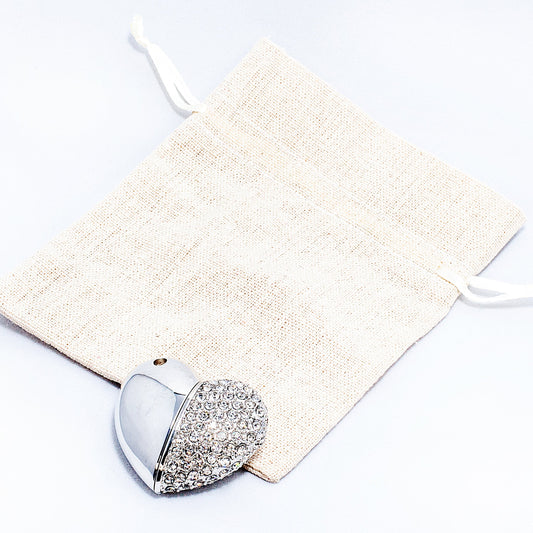 5 x USB Drawstring Gift Pouch - Beige