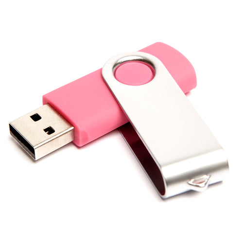 Swivel USB Flash Drive - Pink